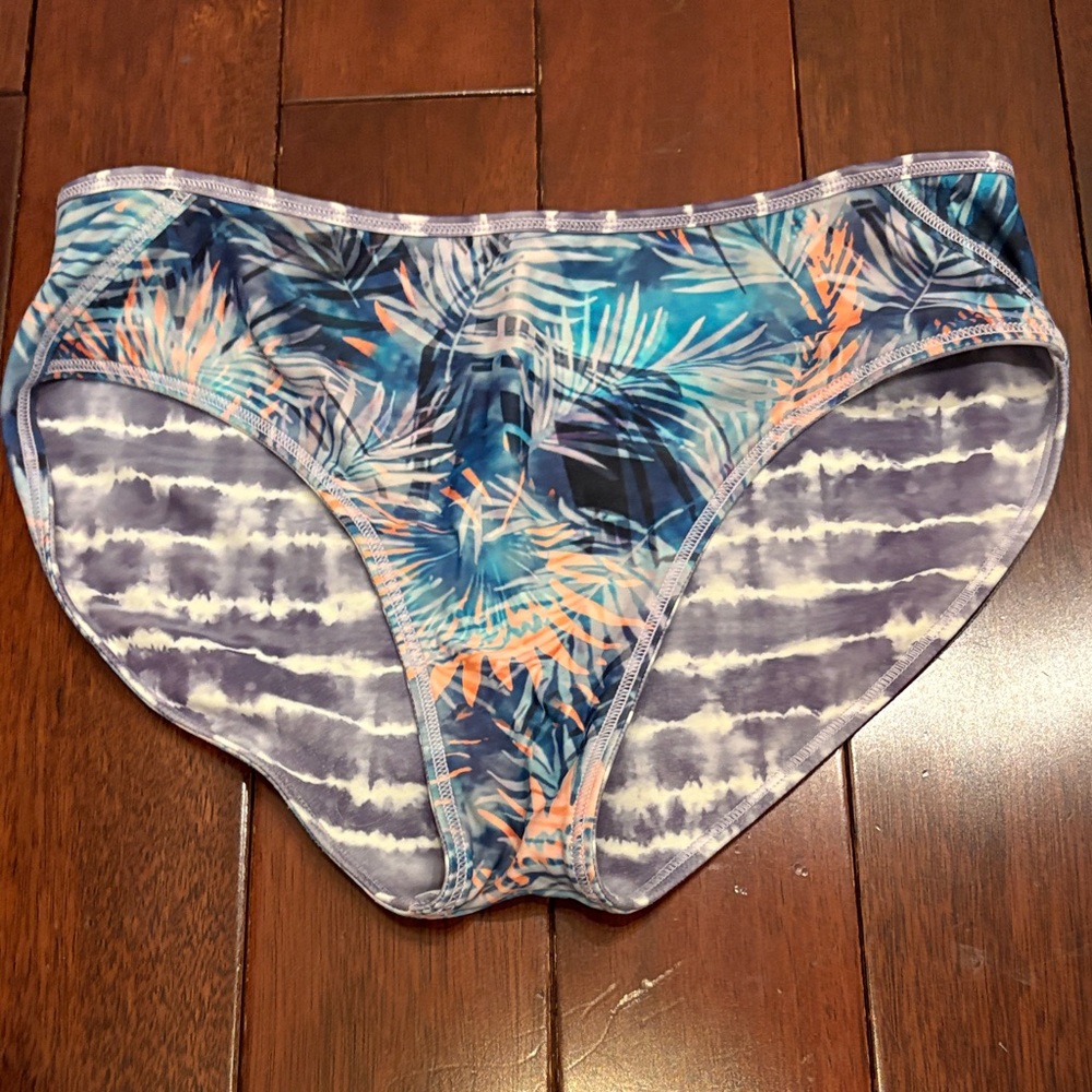 Athleta Girls Purple Tie-Dye Two-Piece Swim Set - Picture 3 of 7